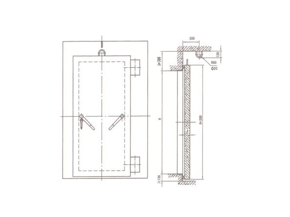 鋼筋混凝土單扇防護(hù)密閉門